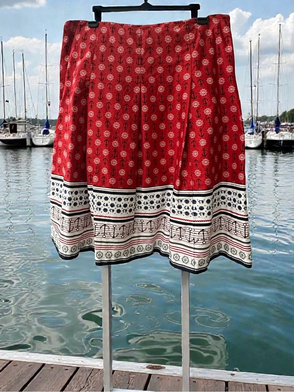 Charter Club Red/White/Blue Nautical Print Mini Skirt. Size: 12